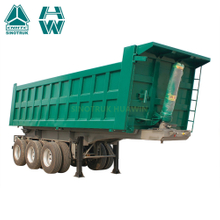 3 essieux 40 tonnes Sinotruk Huawin Mining Dumper Dump Benne semi-remorque